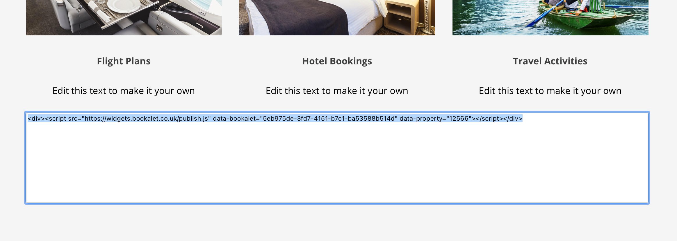 online booking system for holiday lets UK html